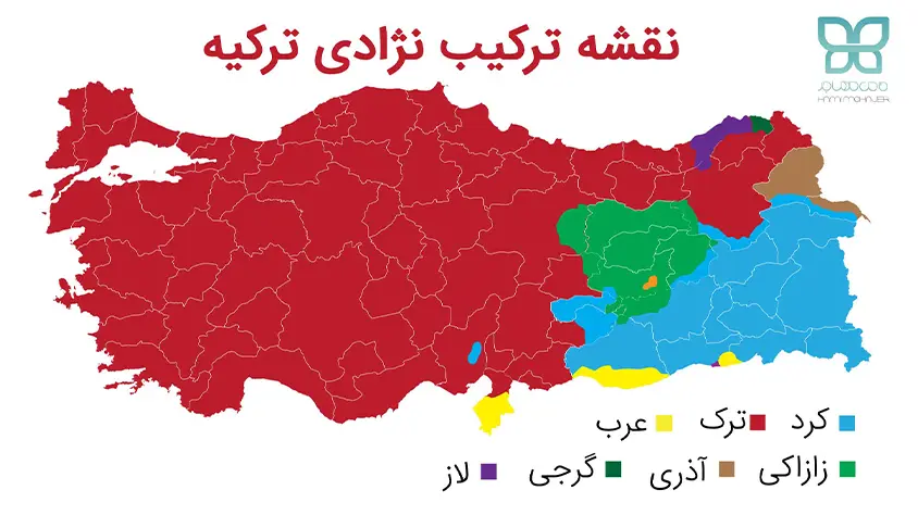 نقشه ترکیب نژادی ترکیه