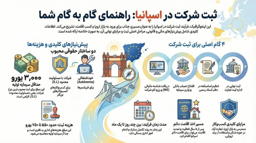 ثبت شرکت در اسپانیا با حامی مهاجر